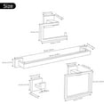 thumbnail image 6 of 5-Piece Bathroom Hardware Accessories Set 23.6 inch Towel Bar Towel Rack Sets Modern Towel Ring Kit Stainless Steel Wall Mounted (Brushed Nickel), 6 of 14