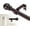 Brown, variant on Curtain Rods for windows 32-48 inch, 5/8 inch Decorative Curtain Rod Set, Matte Black Splicing Heavy Duty Metal Curtain Rod with Brackets