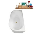 thumbnail image 6 of 58.5" Streamline B-400-153-GLD Soaking Freestanding Tub and Tray With Internal Drain in Polished Gold, 6 of 9