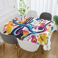thumbnail image 2 of Yayeee Tablecloths for Rectangular Tables 60 x 90 inch Party Table Cover, Musical Pattern, 2 of 6