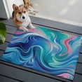 thumbnail image 4 of Blue Pink Ombre 2'x3' Washable Rug, Modern Abstract Art Non-Slip Soft Doormat Area Rugs for Entrance Bathroom Bedsides, StainResistant Carpet for Kitchen Bedroom, Entryway Floor Mat, 4 of 9