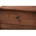 thumbnail image 6 of Baxton Studio Calla Modern and Contemporary Brown and Black Oak Finished 2-Drawer Wood Nightstand, 6 of 9