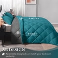 thumbnail image 4 of Juego de edredón downluxe Ocean and Grey Queen de 3 piezas, 4 of 6