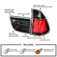 thumbnail image 3 of Spec-D Tuning LED Rear Brake Lamps Parking Jet Black Tail Trunk Lights Compatible with 2000-2006 BMW X5 E53 Left + Right Pair Assembly, 3 of 7