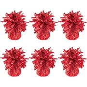 PMU Kisses Balloon Weights - Decorative Balloon Weight for Christmas, Thanksgiving, Birthday, Party Favors, Wedding & Baby Shower - 6oz. Red, Pkg/6