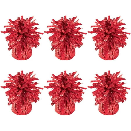 PMU Kisses Balloon Weights - Decorative Balloon Weight for Christmas, Thanksgiving, Birthday, Party Favors, Wedding & Baby Shower - 6oz. Red, Pkg/6