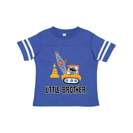 

Inktastic Little Brother Construction Truck Boys Gift Toddler Boy Girl T-Shirt