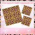 thumbnail image 4 of Set de vajilla desechable para fiesta con estampado de leopardo Funnio lucu, 40 piezas, 4 of 6
