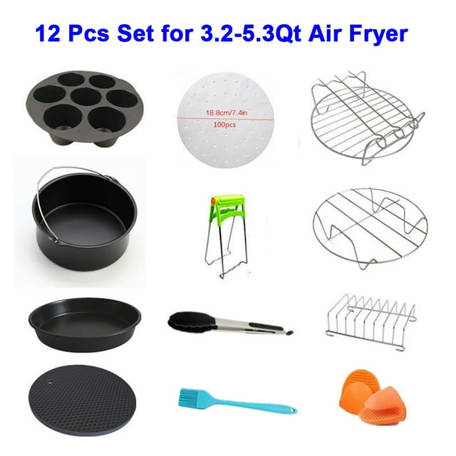 Juego de accesorios para freidora de aire de 12 piezas para freidora de aire de 3.2-5.3Qt Leyfeng Accesorios para freidoras de aire