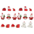 thumbnail image 1 of 1 Juego de 18 Uds. Muñecas navideñas adornos de resina artículos de arte decorativos (rojo, estilo aleatorio), 1 of 8