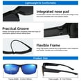 thumbnail image 5 of TINHAO Fit Over Glasses Sunglasses for Men Driving Fishing Polarized Lens 100% UV Protection, 5 of 7