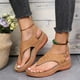 thumbnail image 1 of Chanclas de verano para mujer, zapatillas con tacón de cuña, sandalias, chanclas informales, zapatos de mujer Wmkox8yii  sa5134, 1 of 9