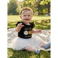 thumbnail image 6 of BemeyourBBs Baby Girl First Birthday Outfit 1st Years Old Birthday Clothes Letter Daisy Flower Print Flying Sleeve Bodysuit and Tulle Tutu Skirt Headband Set, 6 of 8