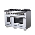 thumbnail image 4 of Forno Capriasca 48-Inch White Freestanding French Door Gas Range, 8 Burners, Convection Oven, Energy Efficient, 4 of 14