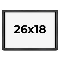 26x18 Frame Black Charcoal Grey Wood Textured Picture Frame | 0.75 Inch Moulding Width | Gunmetal