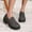 #200-Gray, variant on Wowcloth Women's Fashion Loafers – Classic Round-Toe Platform with Chunky Mid Heel, Versatile All-Season Casual Fashion Footwear