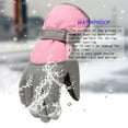 thumbnail image 4 of Kids Winter Cold Weather Ski Gloves Boy-Girl Warm Windproof Snow Gloves Pink 7-11 Years, 4 of 8