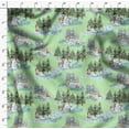 thumbnail image 5 of Soimoi Green Cotton Duck Fabric Animals & Pine Tree Print Sewing Fabric Yard 42 Inch Wide, 5 of 5