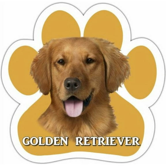 Golden Retriever Paw Print Magnet