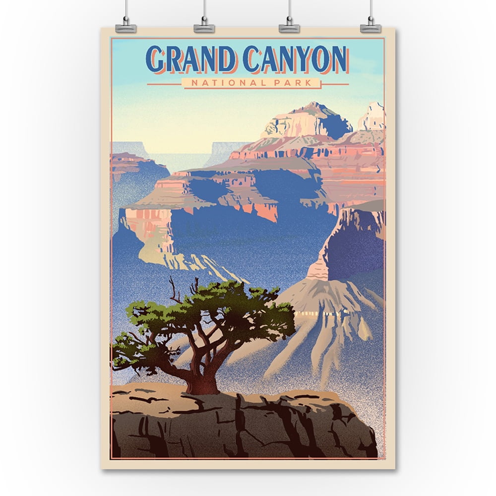 Grand Canyon National Park - Lithograph - Lantern Press Artwork (36x54 ...