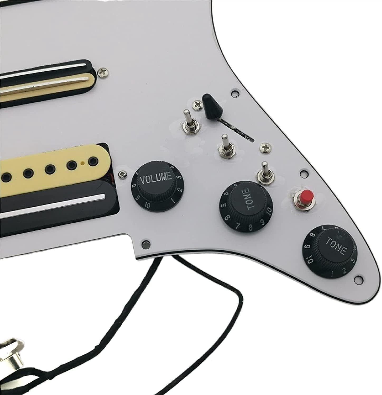 SSH Prewired Guitar Strat Pickguard Set Ainico 5 Humbucker Pickups Coil Splitting Switch Multi Switch Harnesses ,For Fender ST Electric Guitar Part Replacement