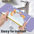 thumbnail image 6 of Sikiie Corgi Washing in Bathtub Splash Guard for Sink Faucet-1 PC Super Absorbent Fast Drying Mat Sink Gadgets-Splash Guard for Kitchen, Sink Mat, 6 of 7
