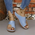 thumbnail image 2 of NOKIO Women's Bathroom&nbsp;Slippers Beach Slope Heel Slippers Hollow Casual Slippers Slope Bottom Shoes Fashion Retro Sandals, 2 of 8