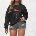 thumbnail image 5 of biudgviw Christmas Sweatshirt for Women Oversized Crew Neck Print Pullover Shirts Comfy Brushed Long Sleeve Tops Party Clothes, 5 of 7