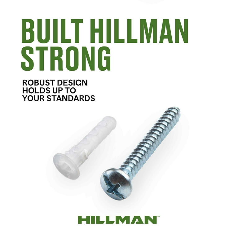 Hillman Sharkie Wall Anchors, White, Interior, Nylon, #8-14