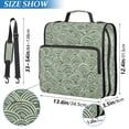 thumbnail image 2 of FORMRS Zipper Binder with Shoulder Strap 2-inch Ring 500 Sheet Capacity File Bag, Retro Green Abstract, 2 of 5