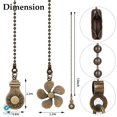 thumbnail image 3 of Deago 6PCS 12 Inch Ceiling Fan Pull Chain Extender Pull Chains Extension Fan Pull Chain Pendant Ornament with Ball Fan Chain Connector (Black), 3 of 8