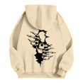 thumbnail image 1 of MHFRRA Sudaderas con Capucha para Hombre para Actividades Al Aire Libre Sudaderas Cómodas con Estampado Gráfico, Ideales para Uso Informal En Verano y Otoño Beige, 1 of 2