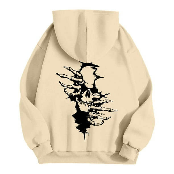 MHFRRA Sudaderas con Capucha para Hombre para Actividades Al Aire Libre Sudaderas Cómodas con Estampado Gráfico, Ideales para Uso Informal En Verano y Otoño Beige