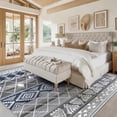 thumbnail image 3 of Washable Area Rug for Living Room, 9'x12' Bohemian Aztec Non-Slip indoor Rug, Soft Low Pile & Stain Resistant Polyester Geometric Carpet for Bedroom, Dinning Room, 3 of 8