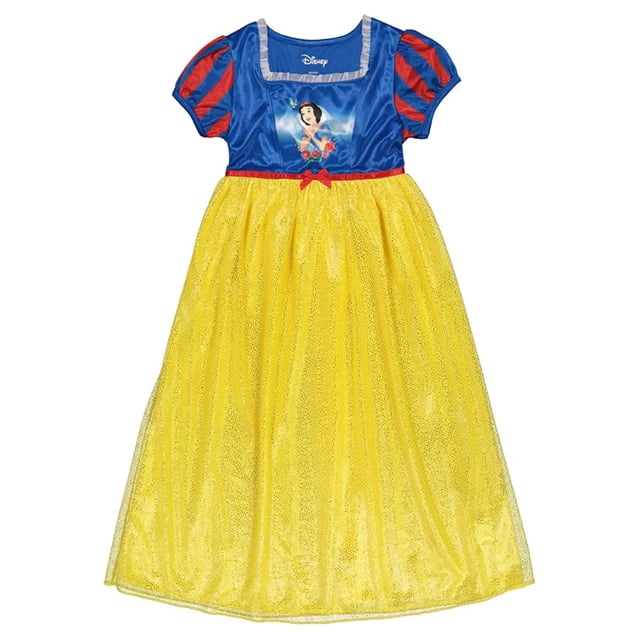 Camisón Disney Princess Fantasy para niñas, precioso vestido de color blanco como la nieve