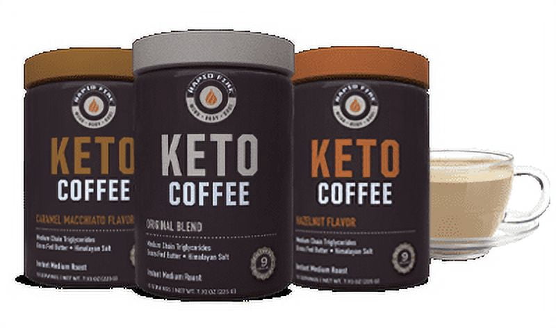 Rapid Fire French Vanilla Keto Instant Coffee Mix, 7.93 oz Canister