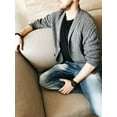 thumbnail image 6 of Kukuzhu Men's Shawl Cardigan Color Block Ribbed Knit Button Down Cardigan Sweaters, 6 of 6
