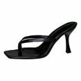 thumbnail image 2 of Strappy High Heel Open Toe Sandals, Dressy Thong Heeled Sandals with Secure Heel Support for Summer,BK1,US:6.5, 2 of 8