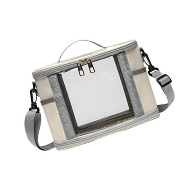 Bolsa de transporte para pájaros, jaula de viaje para pájaros, bolsa de viaje portátil, bolso de hombro beige l