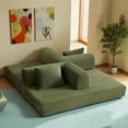 thumbnail image 6 of Buildsure 59 Inch Boneless Corduroy Sofa Bed, 5-in-1 Foldable Futon Couch for Living Room, 6 of 8