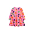 thumbnail image 3 of Bellafa Toddler Girl's Long Sleeve Dresses 2-7Y Kids 100% Cotton Applique Skirt Dress Baby Spring Fall Casual Dress, 3 of 5
