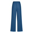 thumbnail image 5 of Seductiva Women's Casual Pants Linen Pants Women Summer Wide Leg Pants Drawstring Elastic Waist Pants High Waisted Pants Casual Beach Trousers Business Work Casual Pants, 5 of 5
