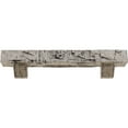 thumbnail image 2 of Ekena Millwork 4"H x 8"D x 60"W Hand Hewn Faux Wood Fireplace Mantel Kit with Ashford Corbels, Burnished Pine, 2 of 10
