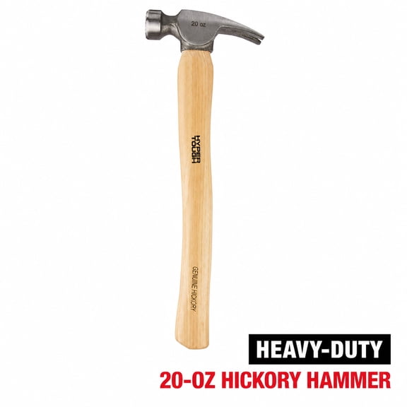 Hyper Tough 20 oz Framing Hammer with Durable Hickory Handle