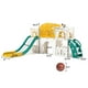 thumbnail image 4 of Juego de Tobogán Infantil 8 en 1 para Interiores, Set de Juego para Niños de 1 a 3 Años con Tobogán, Aro de Baloncesto, Escalada y Tunel de Gateo, 4 of 7