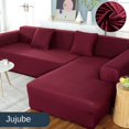 thumbnail image 1 of BBLVER Housse de Canapé Extensible Simple en Forme de L Lavable pour Salon Motif Moderne, 1 of 1