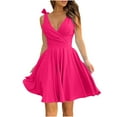 thumbnail image 7 of Alkepwun Women Corset Mini Dress Sleeveless Backless Bow Tie Strap Party Dress Dresses V Neck Sexy A-line Mini Party Club Dress, 7 of 7
