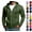 08# Army Green, variant on Men's Full Zip Hoodie Casual Long Sleeve Hooded Sweatshirt Fleece Drawstring Zip Up Jacket with Pockets Army Green S