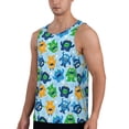 thumbnail image 2 of Gukieu Cartoon Monster Print Men's Quick Dry Fitness Vest, Round Neck Sleeveless Fitness Bodybuilding Top-X-Large, 2 of 7