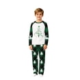 thumbnail image 3 of Christmas Family Matching Pajamas Christmas Pjs Holiday Nightwear Sleepwear Sets Long Sleeve Pjs for Mom Dad Kids Baby,Green Buffalo Plaid Jesus X‑Mas Tree Print, 3 of 9